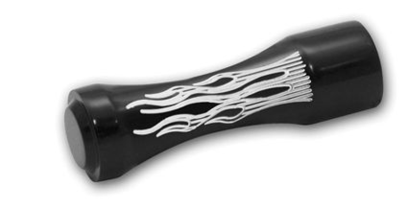 BLACK FLAT TOP BILLET TOE PEG W/FLAMES, EA. /DISCONTINUED 614546