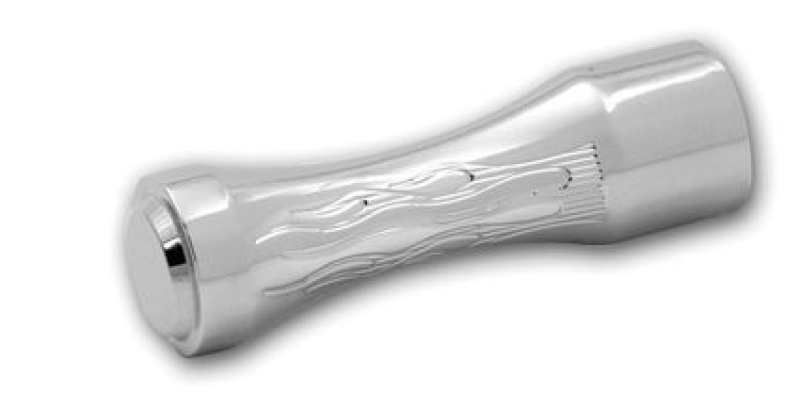CHROME FLAT TOP BILLET TOE PEG W/FLAMES, EA. /DISCONTINUE 614545