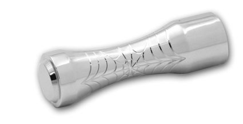 CHROME FLAT TOP BILLET TOE PEG W/SPIDER WEB, EA. /DISCONTINU 614547