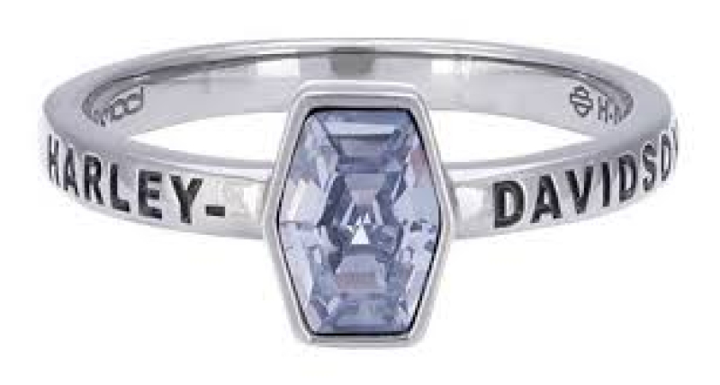 H-D RUTHENIUM PLATED STONE STACKABLE SORMUS HDR0489