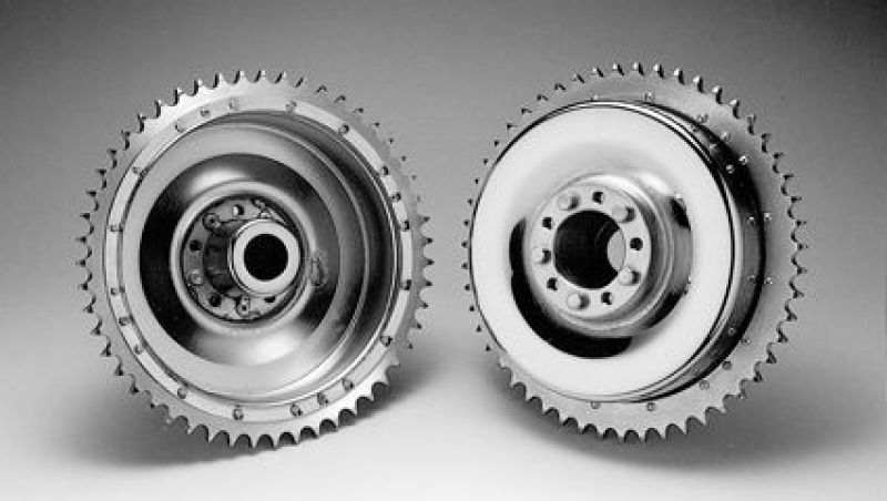 CHROME BRAKE DRUM WITH SPROCKET BT 37-57 OEM 41400-37 19055