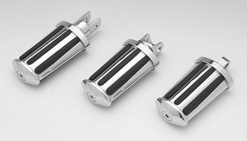 CHROME & RUBBER "FLAT" FOOTPEG-MALE F(HOLE) 46020