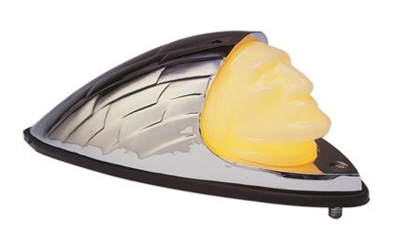 CHROME INDIAN HEAD FENDER LAMP 27512