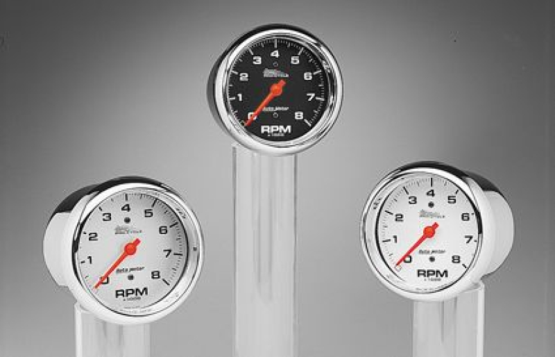 CHR.A/METER 8K TACH 3.75" BLK. 45065