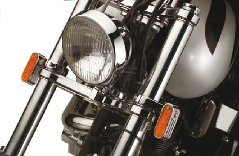MARKER LIGHTS, CHROME WITH AMBER LENS AND SINGLE BU 09159
