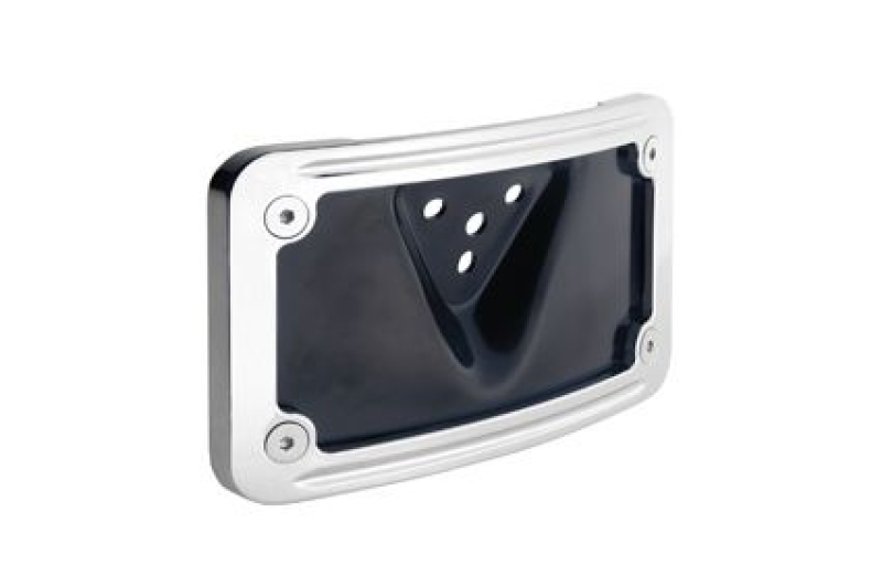 CHROME HOT-SHOT CURVED LICENSE PLATE MOUNT 610491