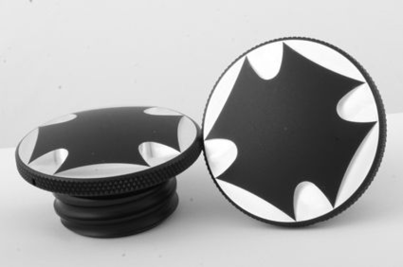 BLACK ANODISED GASCAP SET, MALTESE CROSS 683447