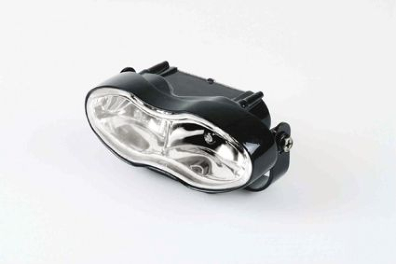 WAVE HEADLIGHT, BLACK METAL HOUSING, CLEAR LENS, E-MARK 686775