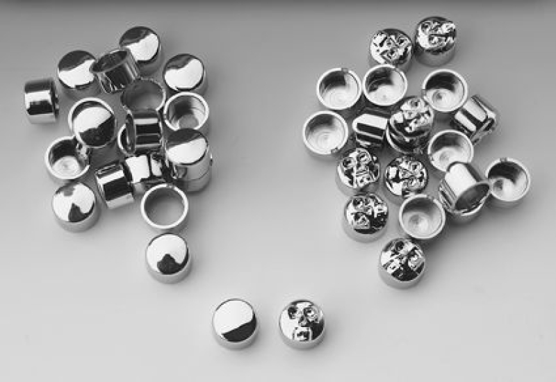 CHROME DOME BOLT COVERS FOR 1/4" BOLTS 66001