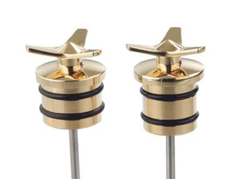 KUSTOM TECH SPINNER OILTANK PLUG - POLISHED BRASS 696049