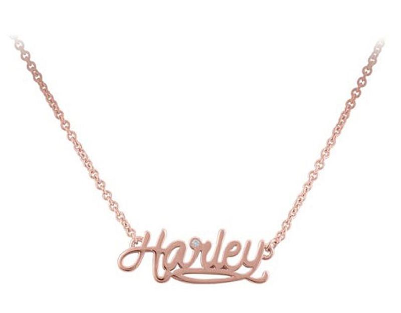 H-D ROSE GOLD CURSIVE HARLEY NECKLACE HDN0458-16