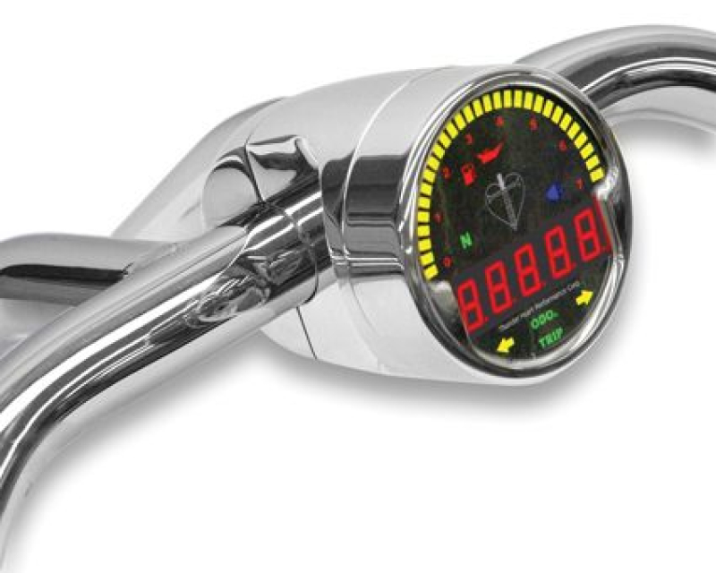 THUNDER HEART PERFORMANCE, DIGITAL HANDLEBAR GAUGE, FITS 1" H-BARS, C 640920