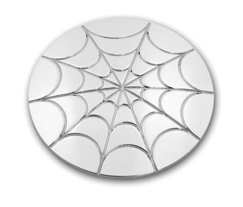 INSERT DERBY COVER,SPIDER WEB, CHROME 614500