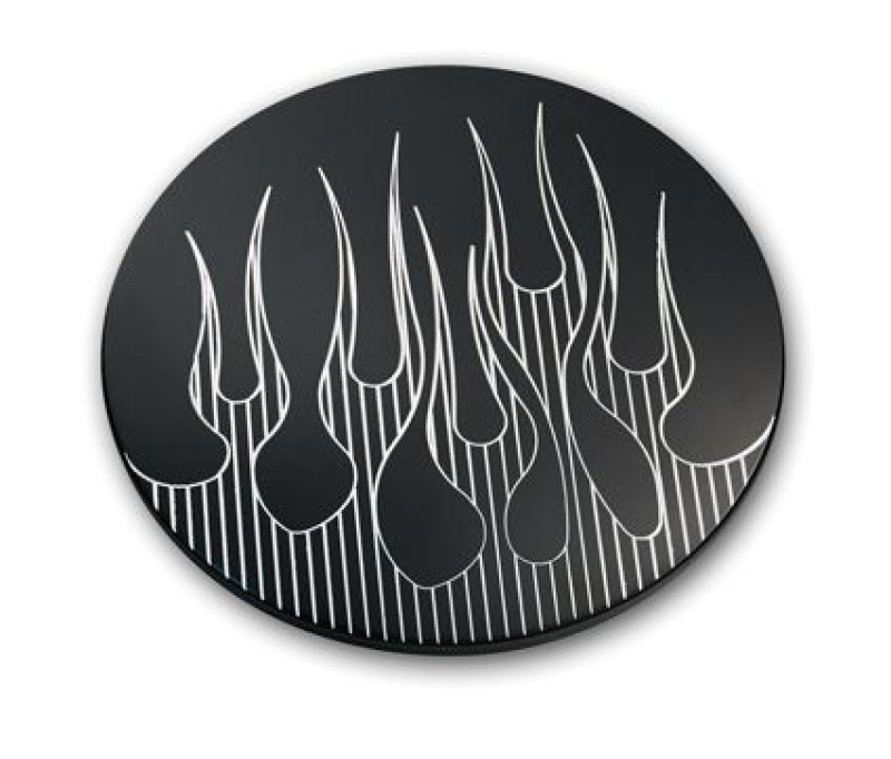 INSERT DERBY COVER,FLAMES, BLACK DISCONTINUED 614503