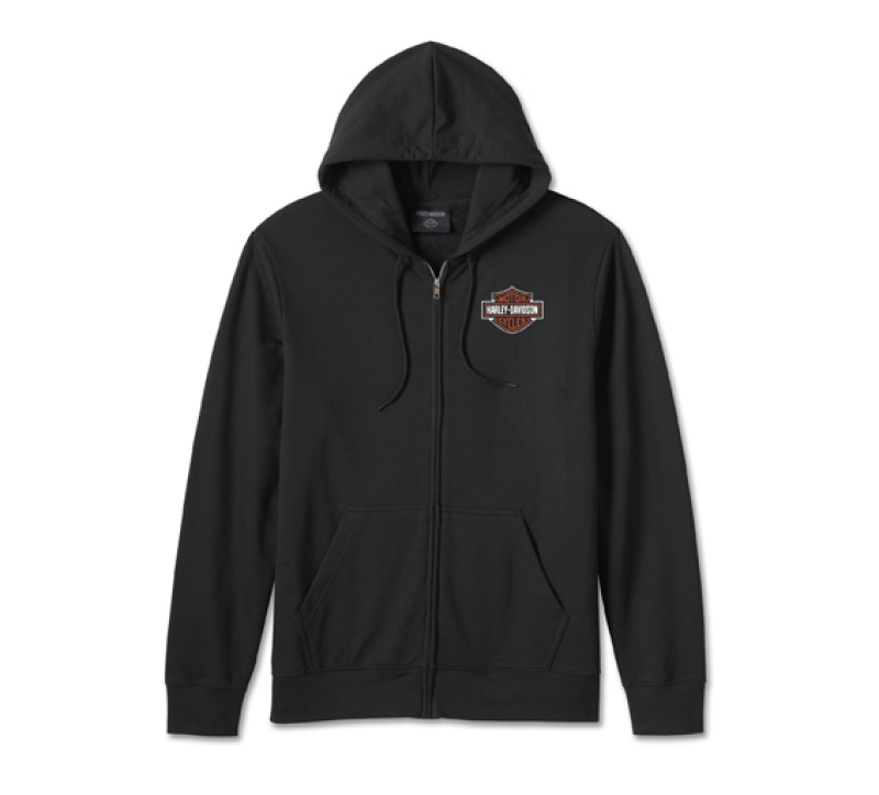 MIESTEN H-D BAR & SHIELD ZIP UP -HUPPARI 99066-24VM