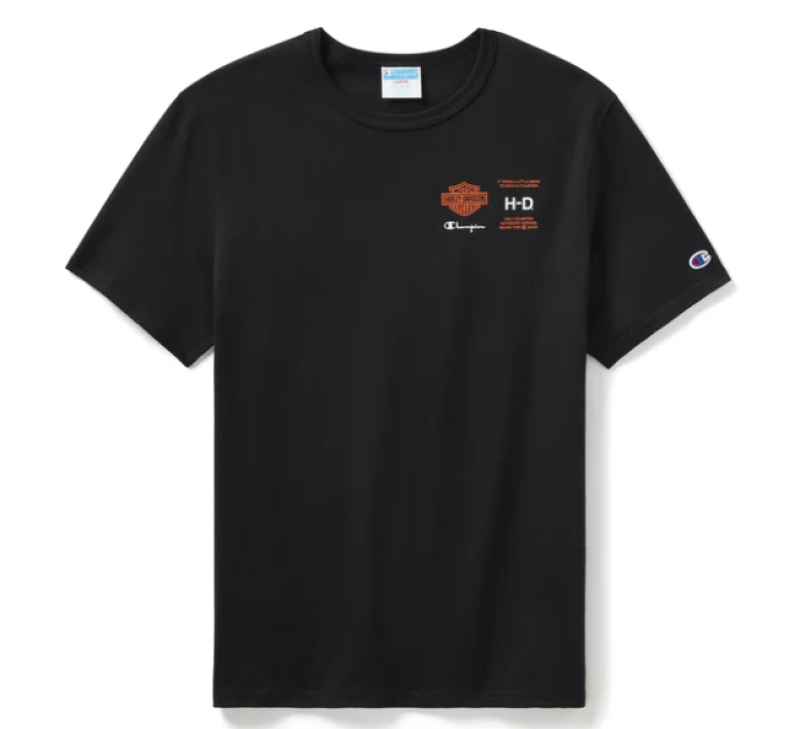 H-D CHAMPION X T-PAITA, BLACK & ORANGE 96870-24VM