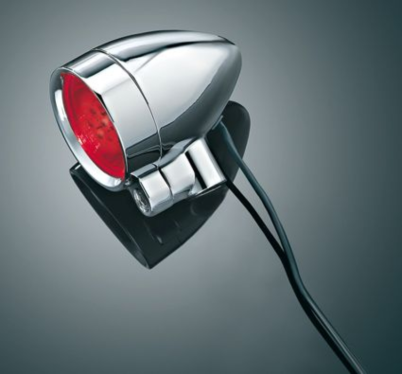 SMALL SILVER BULLET LIGHT, RED LENS 605082