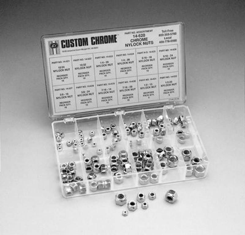 CHROME NYLOK NUT ASSY TRAY 14620