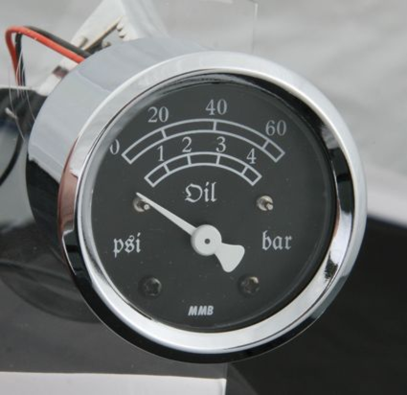 MMB RETRO OIL PRESSURE 60PSI CHR / BLK 682691