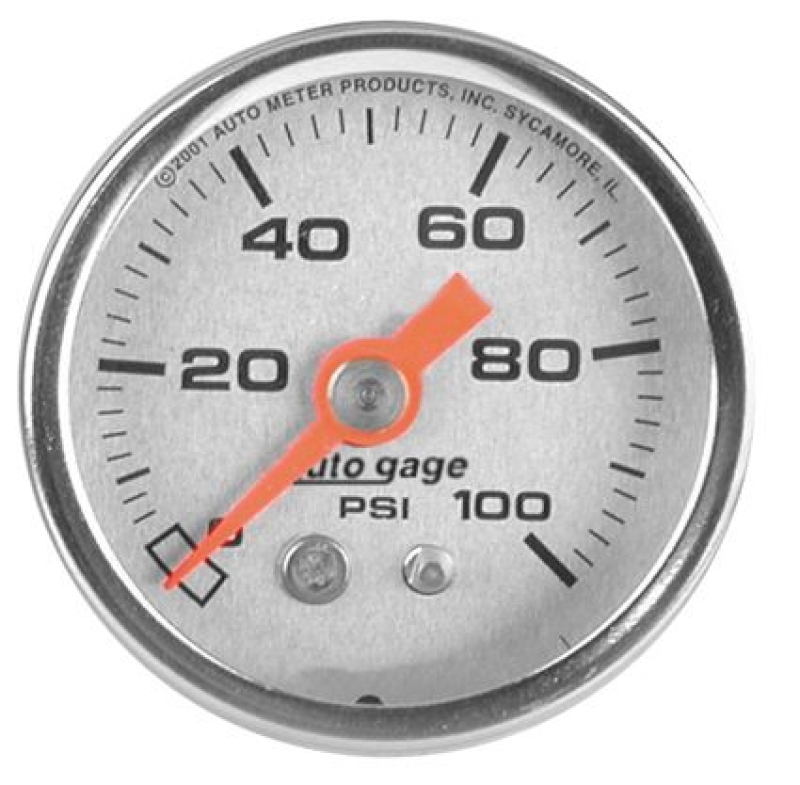 0-100 PSI OIL PRESS GAUGE SLVR 649030