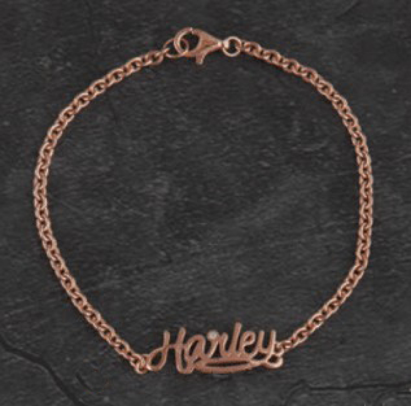 H-D ROSE GOLD CURSIVE HARLEY RANNEKORU HDB0439