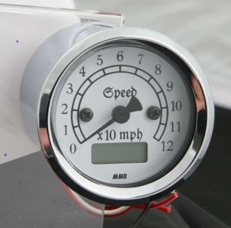 MMB RETRO SPEEDO CHR / WHT 120MPH 682672