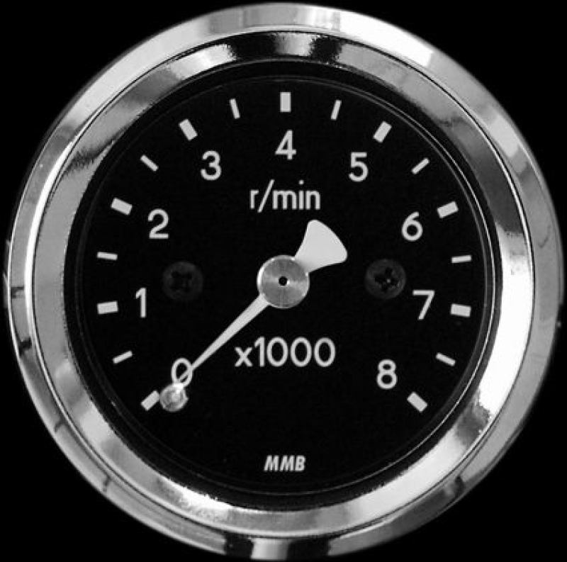 MMB TACHO CHR/BLK.FACE/WHT.INDIK/YEL.LED 696304