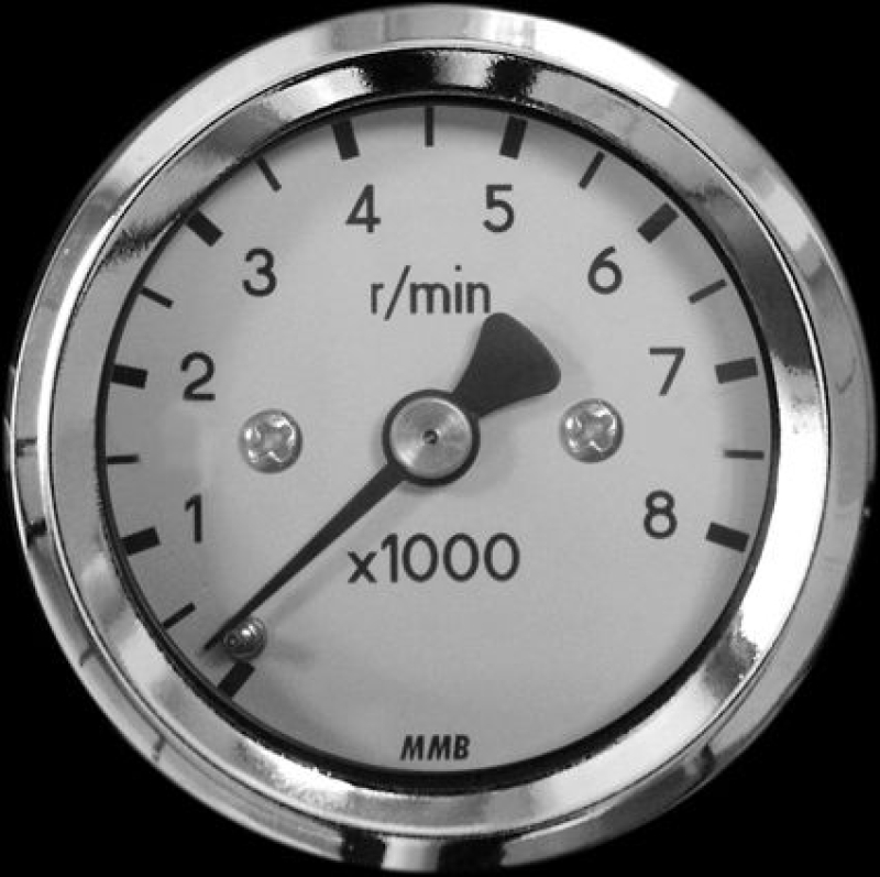 MMB TACHO CHR/WHT.FACE/BLK.INDIK/YEL.LED 696303