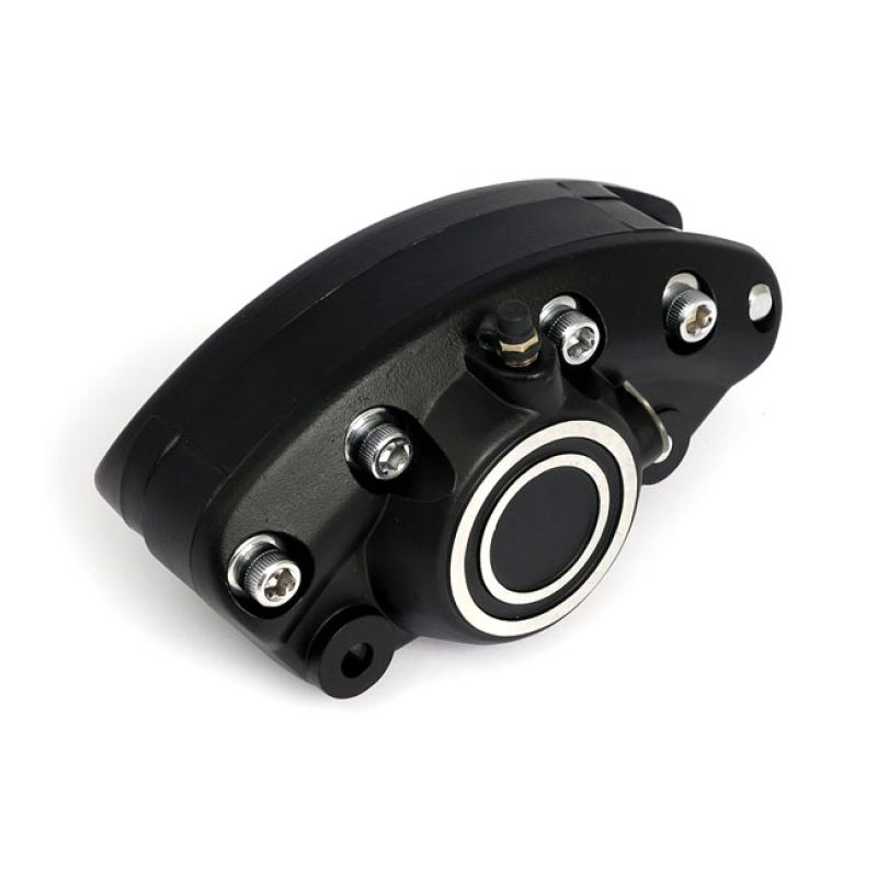 BANANA CALIPER ASSEMBLY BLACK, BULLSEYE, SINGLE PISTON, INCLUDES ANTI- 500796
