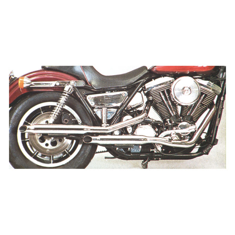 PAUGHCO, SHORTY EXHAUST (38"). CHROME SLIDER CHANNELS. BOLTS TO STOCK 500854