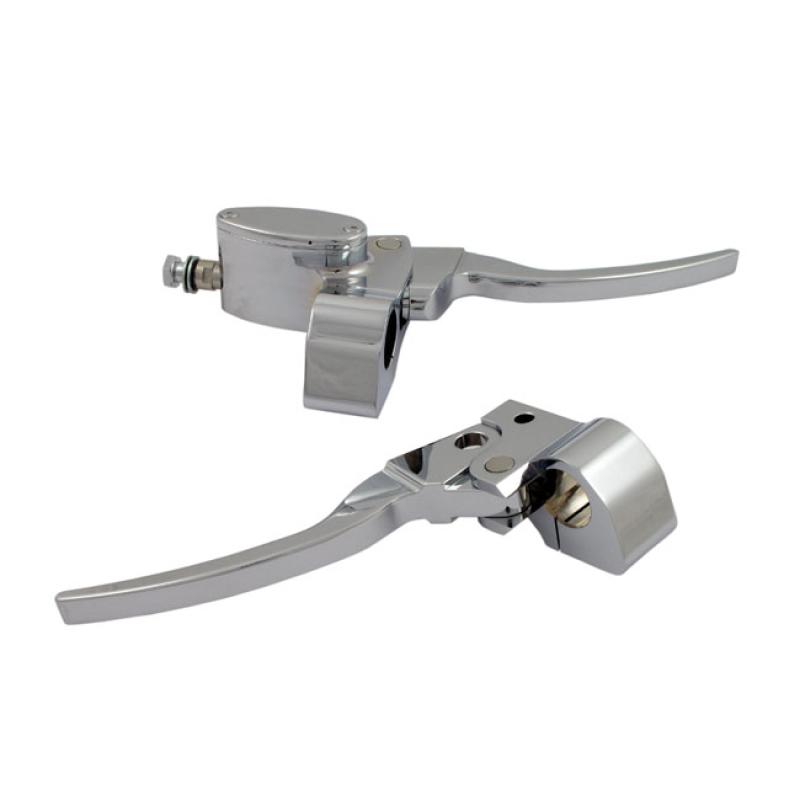 CUSTOM HANDLEBAR CONTROL KIT MECH. CLUTCH. CHROME ALUMINUM HANDLEBAR C 502046