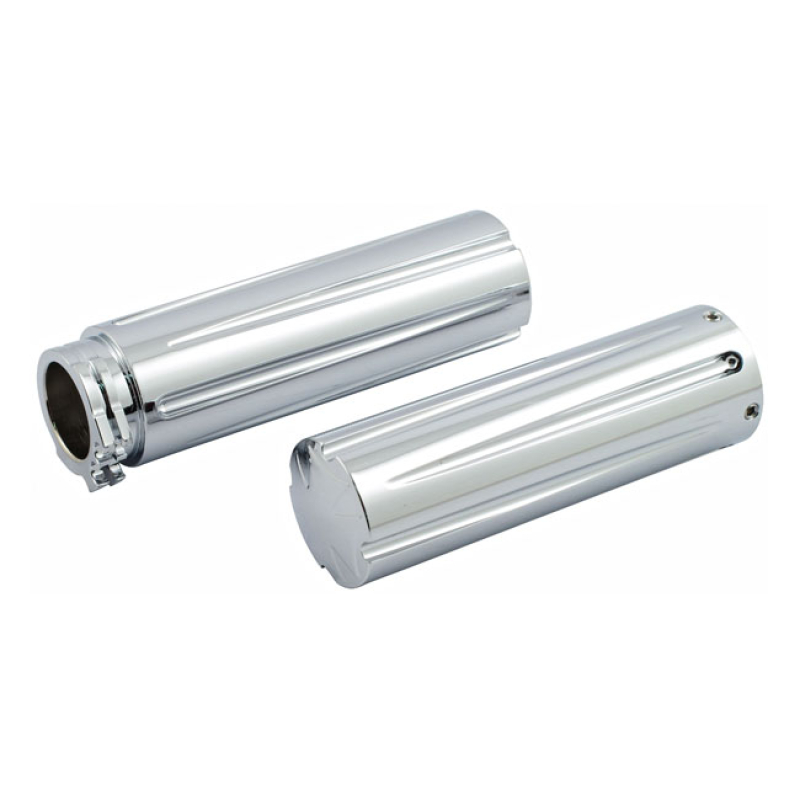 HANDLEBAR GRIP SET, MALTESE CROSS POLISHED ALUMINUM. A CLASSIC THOROUG 504694
