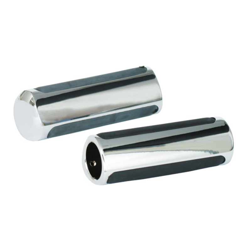 HANDLEBAR GRIP SET, SLIM JIM CHROME PLATED CAST ALUMINUM THROTTLE GRIP 504716