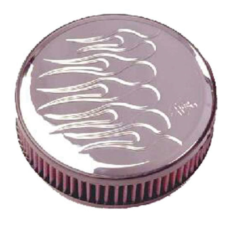 K&N, BILLET AIR CLEANER ASSEMBLY. ROUND FLAMES MACHINED FROM BILLET AL 510566