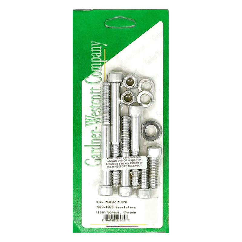 MOTOR MOUNT SET CHROME, REAR ALLEN SCREWS 510776