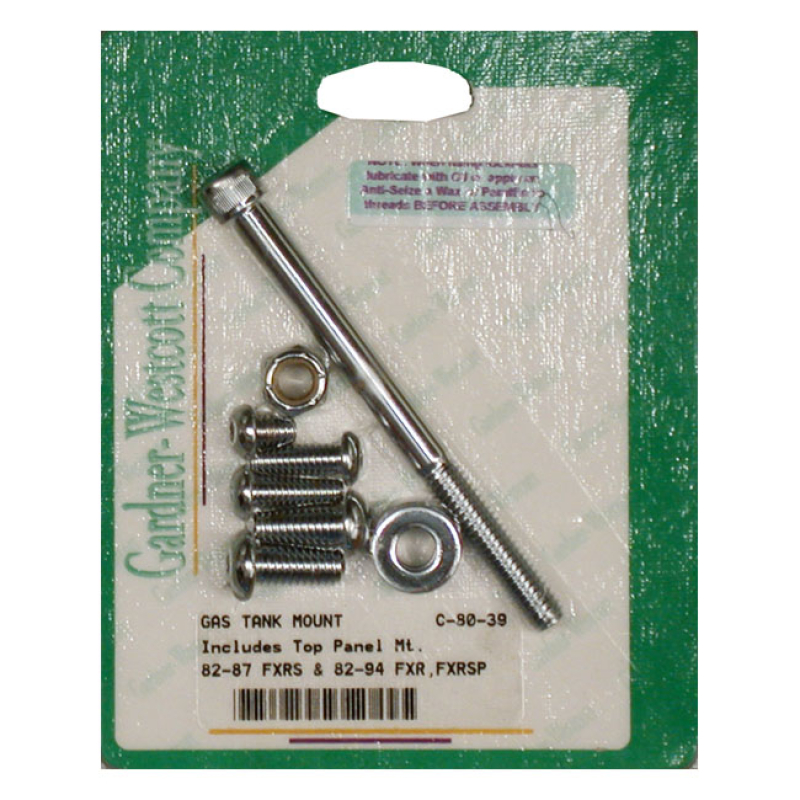 GARDNER-WESTCOTT, GAS TANK & TANK PANEL MOUNT KIT. ALLEN CHROME PLATED 510860