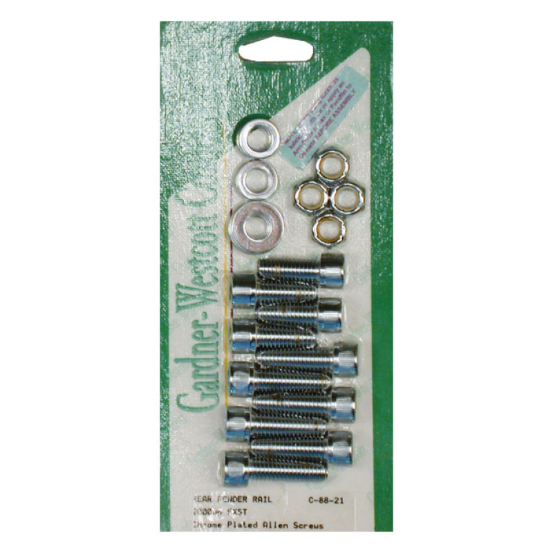 GARDNER-WESTCOTT, FENDER STRUT MOUNT KIT. CHROME ALLEN HEAD USED TO MO 510881