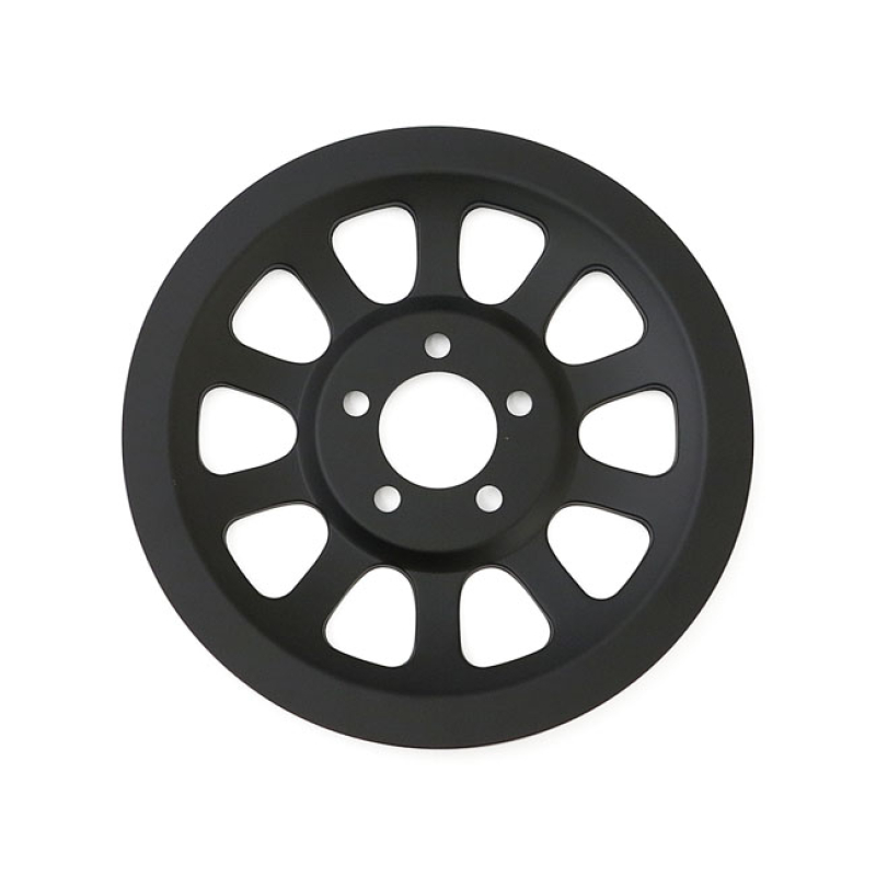 PULLEY COVER, HOLES (66T) MATTE BLACK. OEM 10-SPOKE DESIGN. FULLY COVE 512857