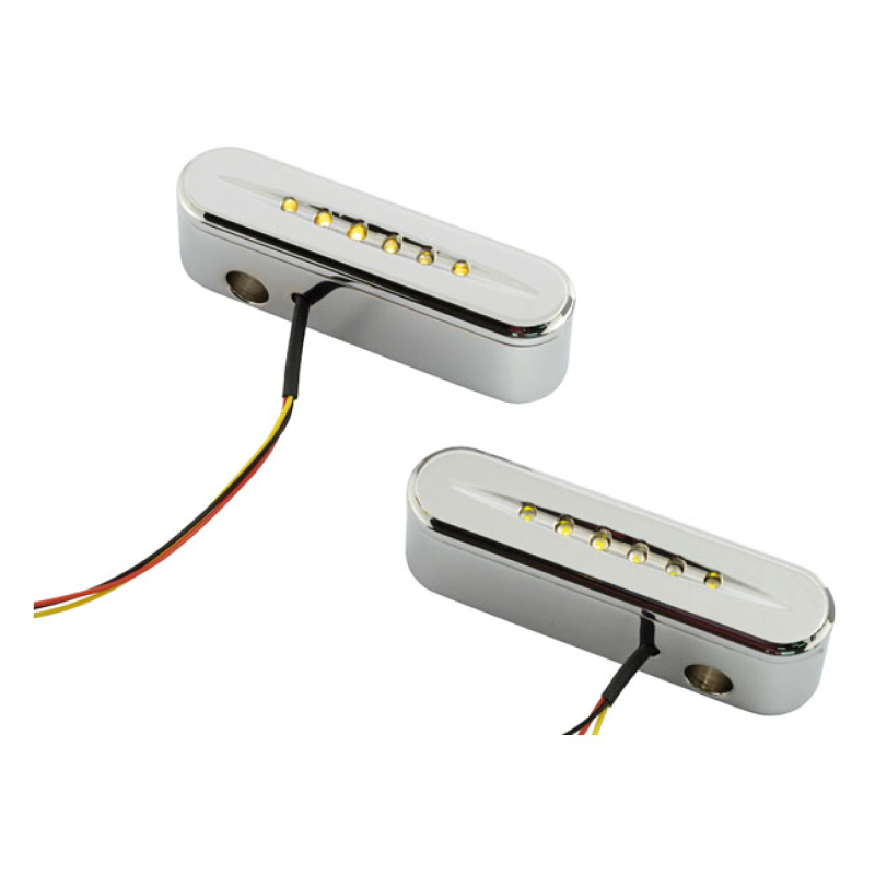 BADLANDS, E-Z BOLT-ON 'FLAME THROWERS' TURN SIGNALS SUPERBRIGHT AMBER 513447