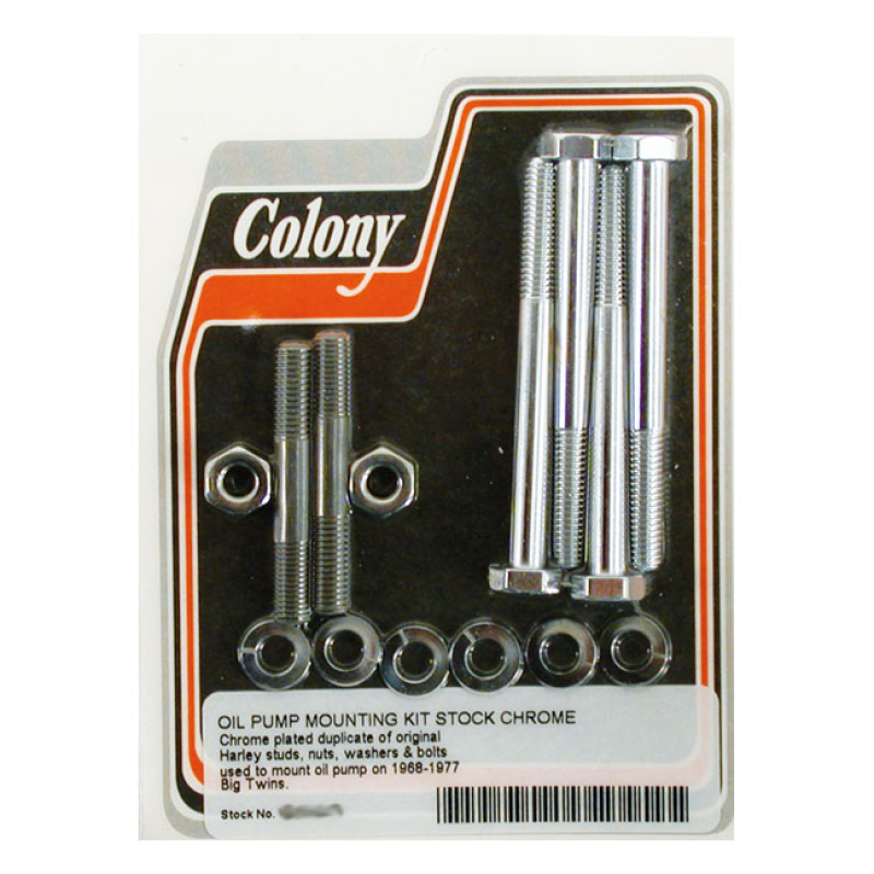 COLONY OIL PUMP MOUNT KIT, OEM STYLE CHROME HEX 513490