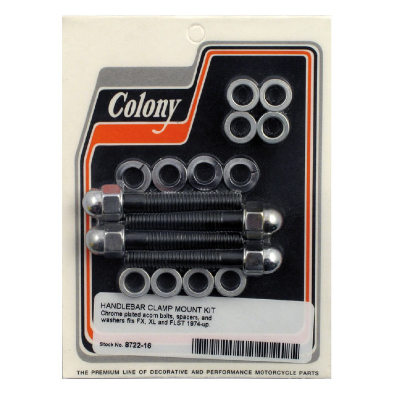 COLONY H/B TOP CLAMP MOUNT KIT, ACORN CHROME 513575