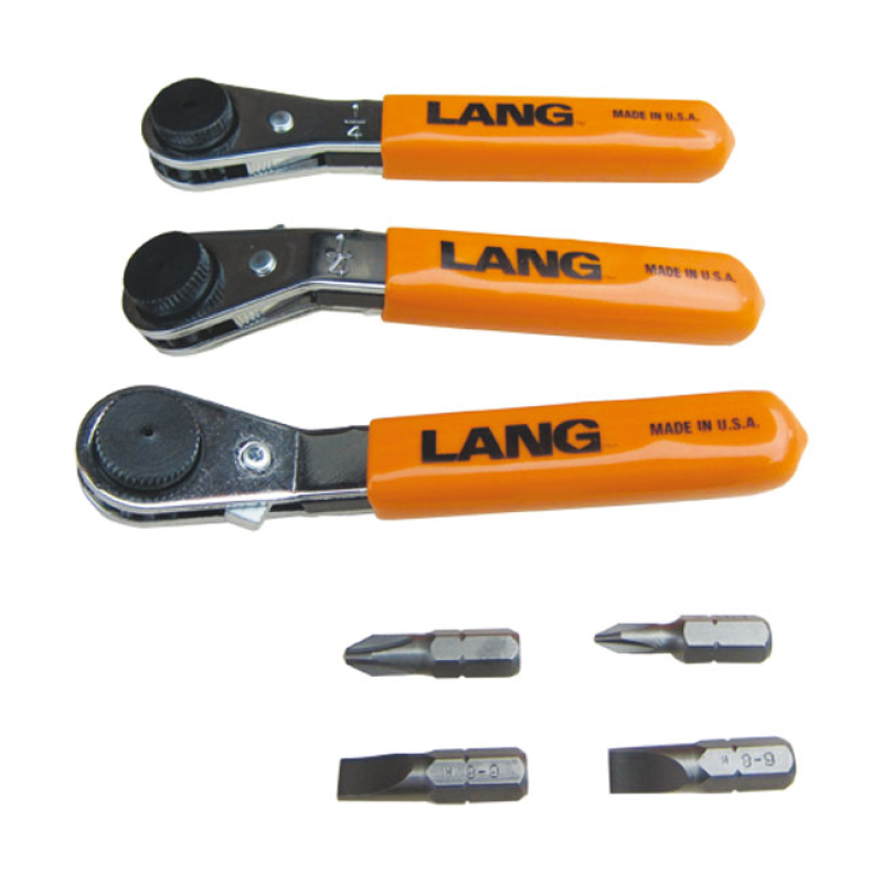 LANG TOOLS, MINI RATCHETING BIT WRENCH. STRAIGHT STRAIGHT HEAD, INCL. 514174