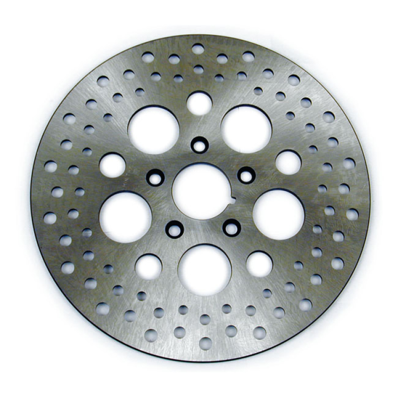 JARRULEVY RST. 1984-99. BRAKE ROTOR STAINLESS DRILLED 11.5 INCH 514455