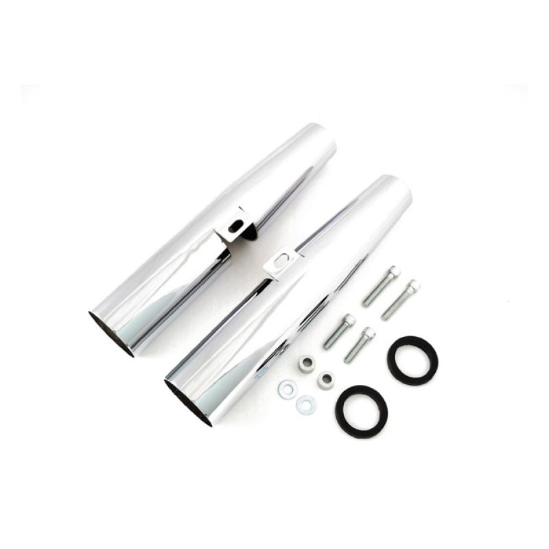 MCS, FORK SHROUDS FOR 39MM FORKS. CHROME 515521