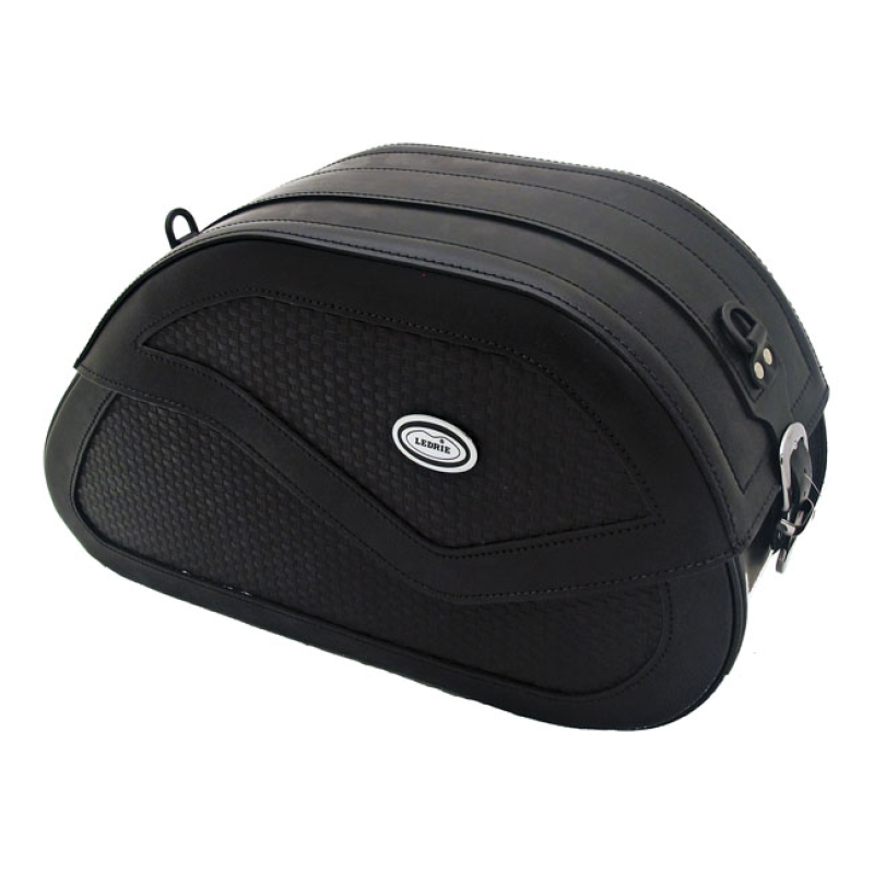 LEDRIE, REINFORCED RIGID LEATHER SADDLEBAG SET. BW. 33 LITER BASKET WE 515813