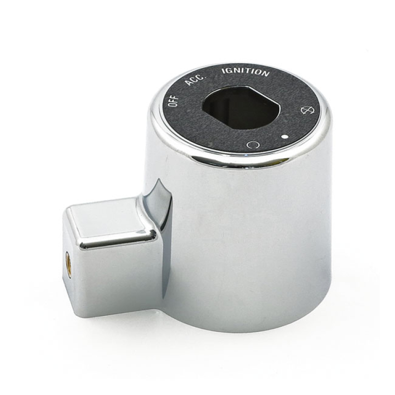 SPORTSTER IGNITION SWITCH COVER. CHROME CHROME PLATED ABS PLASTIC. COV 515892