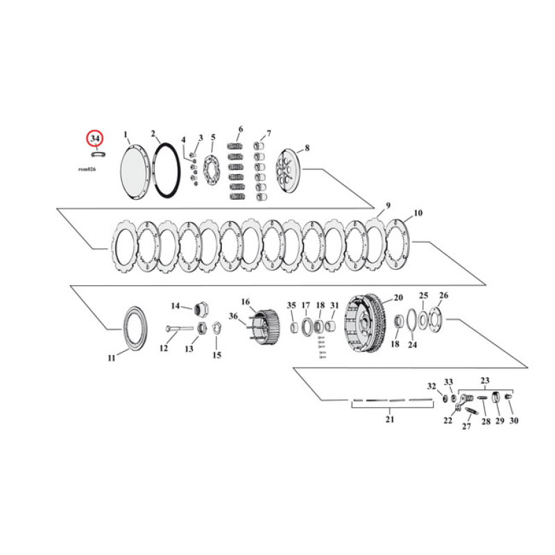 SCREW RETAINERS, CLUTCH DOME 516607