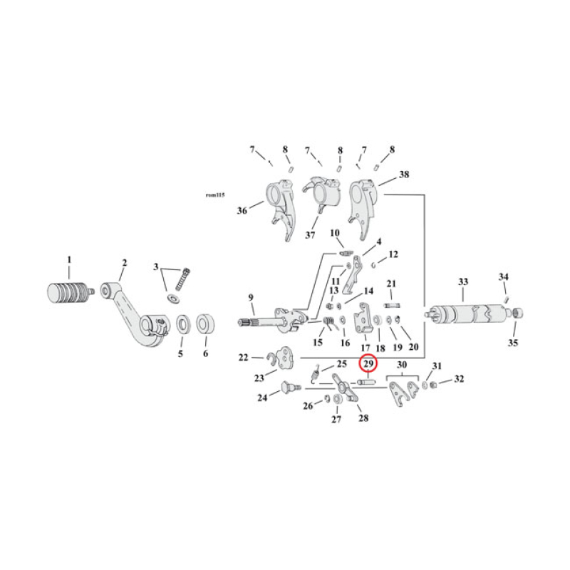 GROOVED PIN, TRANSM. SHIFTER 517942