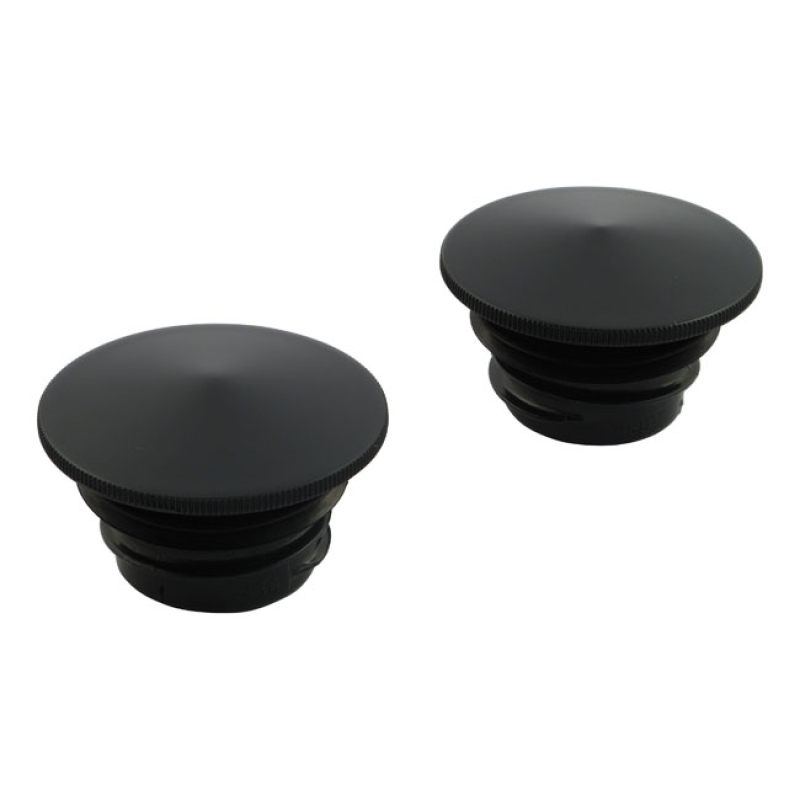 BLACK GAS CAP SET, POINTED MATTE BLACK; STAINLESS STEEL; SCREW-IN; VEN 518474