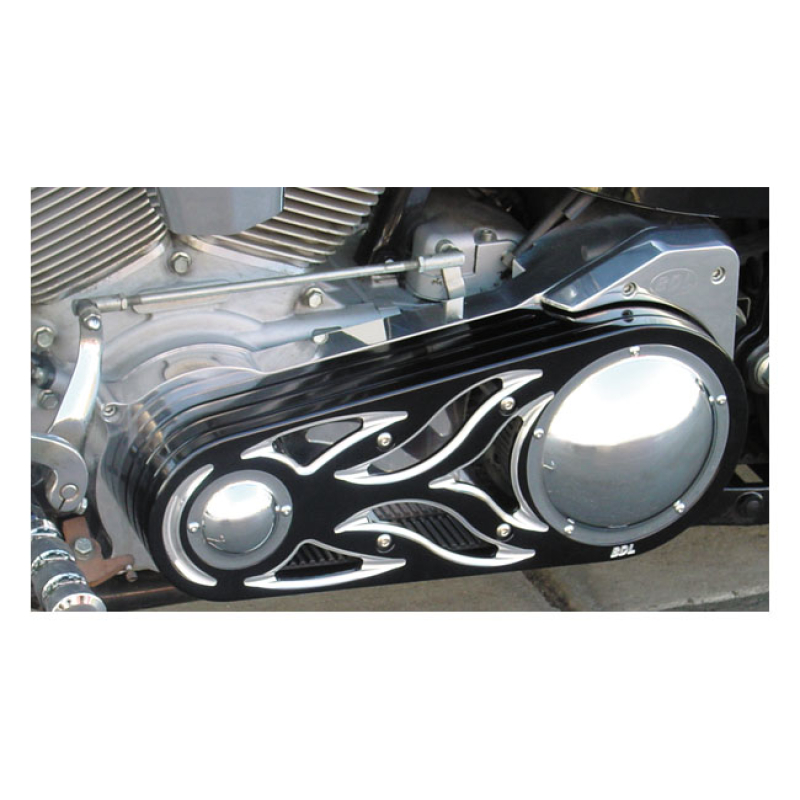 BDL, SIGNATURE SERIES 2" BELT DRIVE KIT. FLAME DESIGN BLACK ANODIZED F 518926